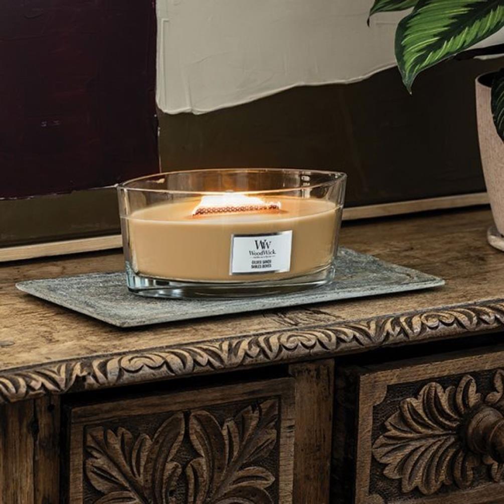 WoodWick Gilded Sands HearthWick Ellipse Jar Candle Extra Image 1